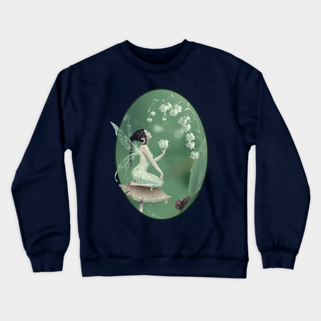 Lily of the Valley Flower Fairy Crewneck Sweatshirt by silverstars